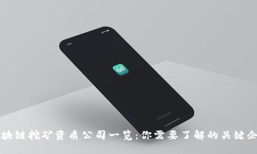 区块链挖矿资质公司一览：你需要了解的关键企业